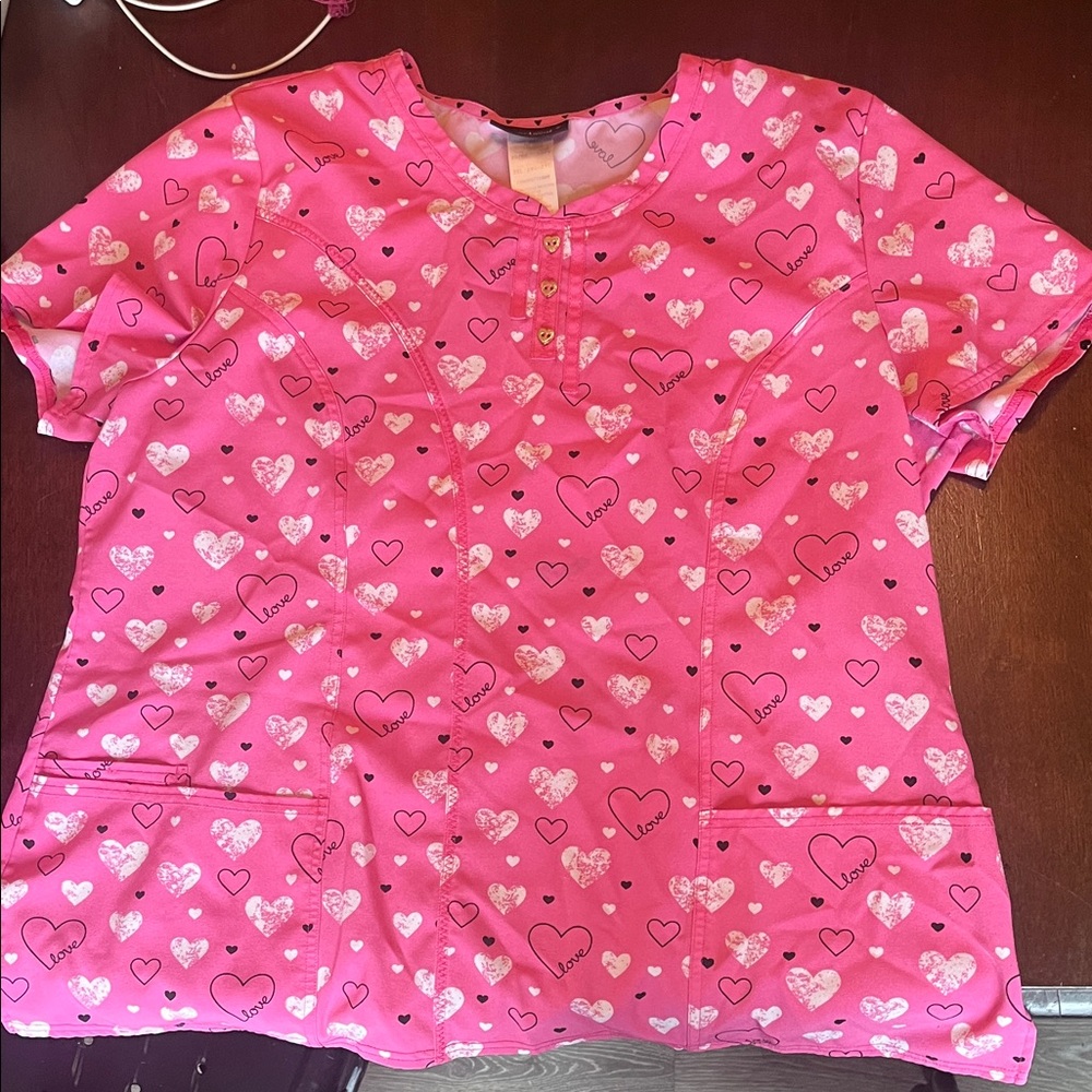 HeartSoul Pink Heart Print Top